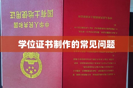 宁远学位证书制作的常见问题