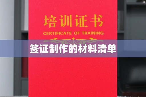 宁远签证制作的材料清单