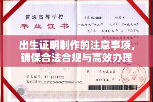 宁远出生证明制作的注意事项，确保合法合规与高效办理