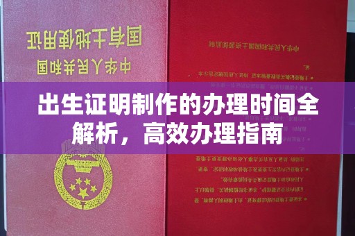 宁远出生证明制作的办理时间全解析，高效办理指南