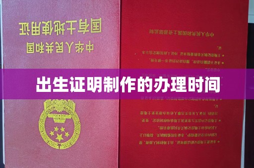 宁远出生证明制作的办理时间